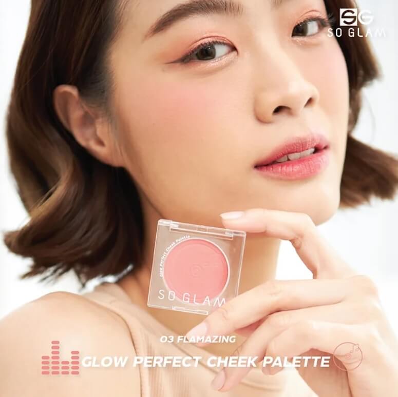 So Glam,So Glam Glow Perfect Cheek Palette,Glow Perfect Cheek Palette, บลัชออนเนื้อ ครีมโมจิ,บลัชเนื้อครีม,บลัชออน